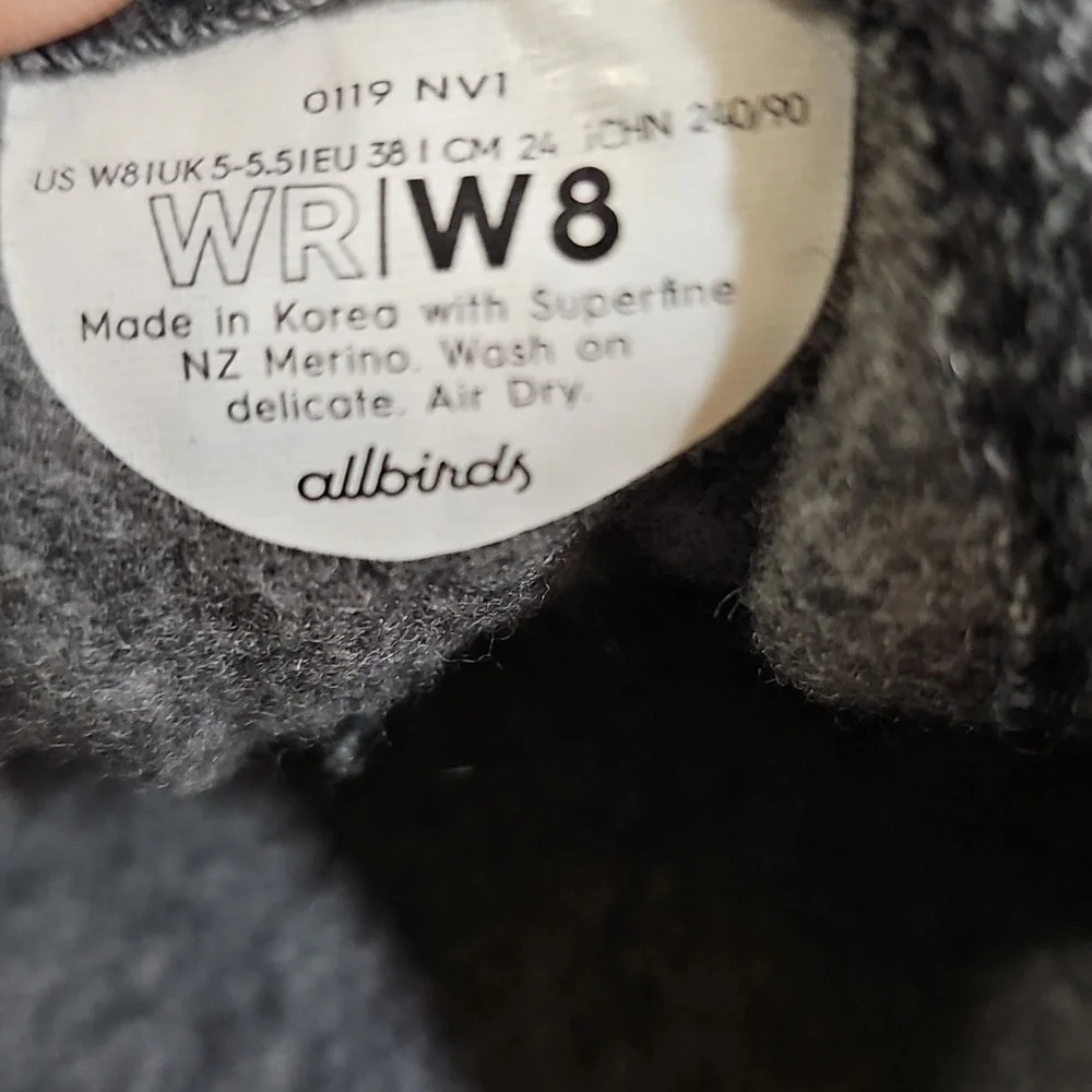 Allbirds Merino Wool Runners Gray Charcoal Size Women’s W8